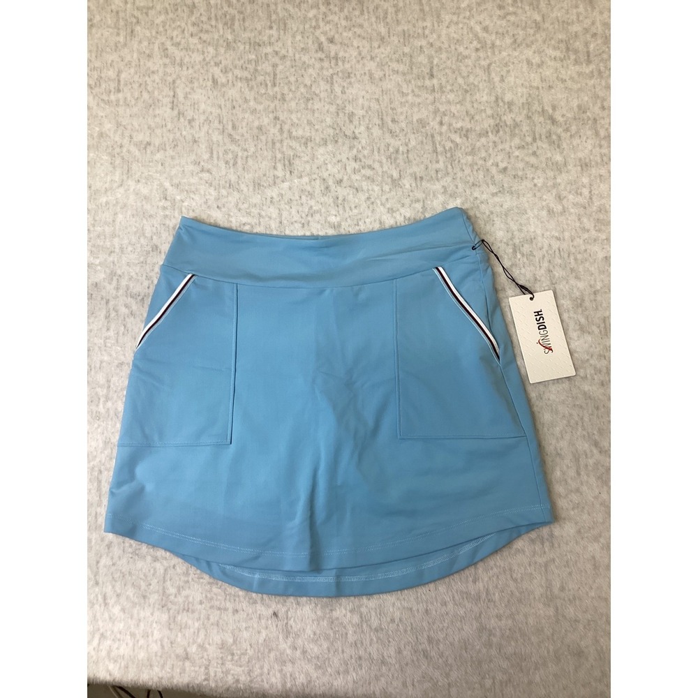 SwingDish Chloe Cornflower Blue Golf Skort WS024-21-2 Womens Large NWT